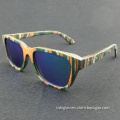 2016 wholesale palorized sun glasses mirror lens skateboard wooden sunglasses